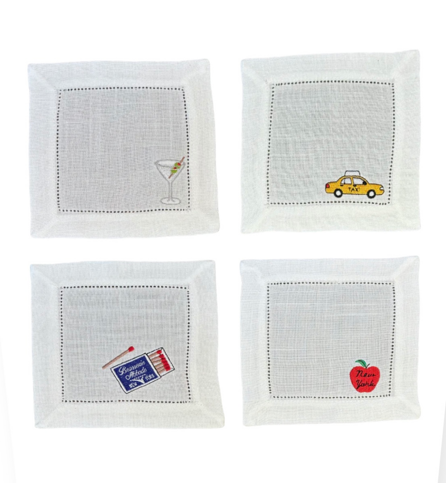 Set of 4 NYC and Western Cocktail Napkins