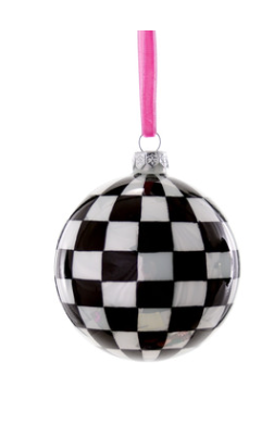 Checkered Bauble Holiday Ornament