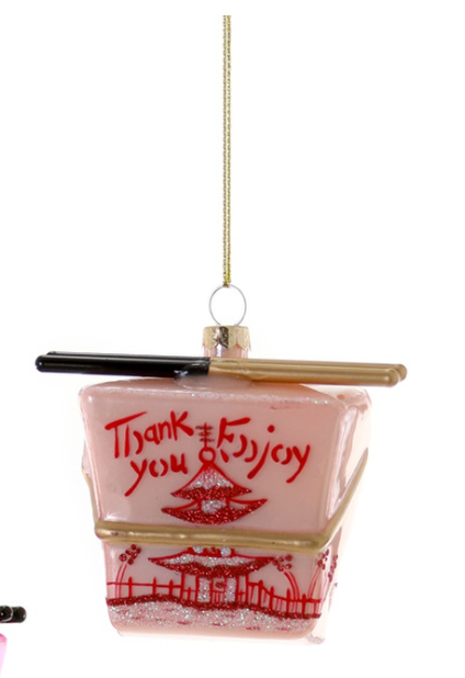Chinese Take Out Box Holiday Ornament