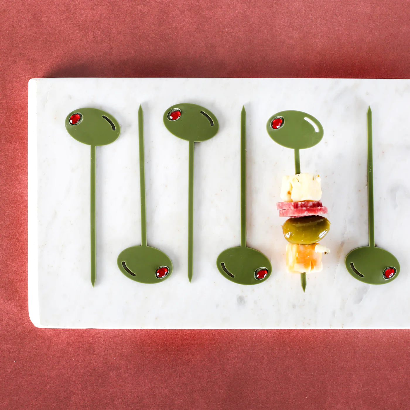 Acrylic Olive Martini Picks