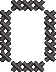 0 Cross Stitch Black Embroidered Icon