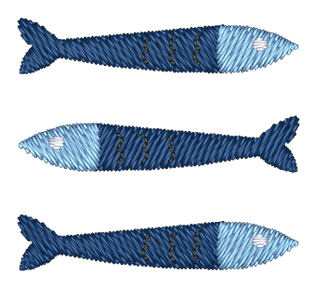 3 Fishes Embroidered Icon