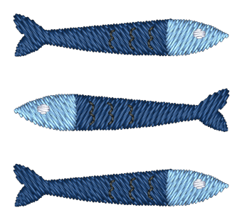 3 Fishes Embroidered Icon