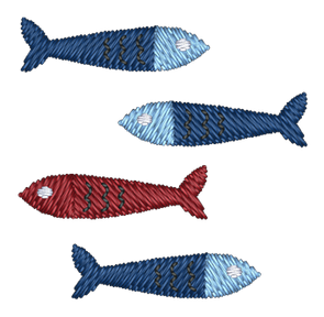 4 Fishes Embroidered Icon