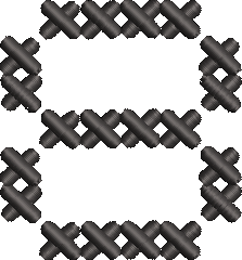 8 Cross Stitch Black Embroidered Icon
