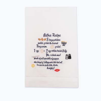 Latke Recipe Tea Towel