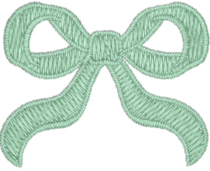 Abbode Bow Green Embroidered Icon