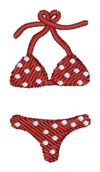 Bikini Polka Dot Embroidered Icon