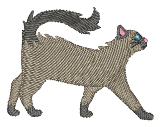 Balinese Cat Embroidered Icon