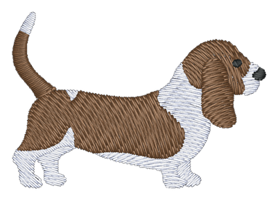 Basset Hound Dog 200 Embroidered Icon