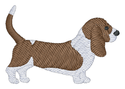 Basset Hound Dog 200 Embroidered Icon