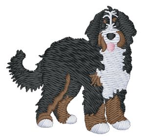 Bernedoodle dog 200 Embroidered Icon