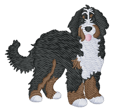 Bernedoodle dog 200 Embroidered Icon