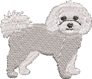 Bichon Frise Embroidered Icon