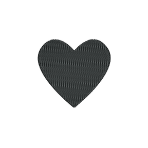 Black Heart Embroidered Icon