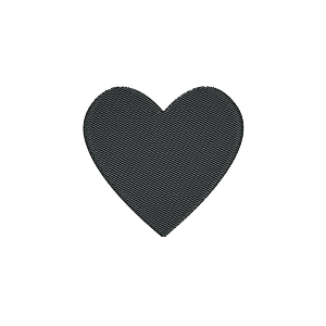 Black Heart Embroidered Icon