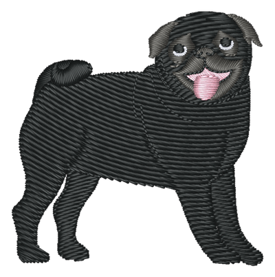 Black Pug 200 Embroidered Icon