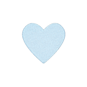 Blue Heart Embroidered Icon