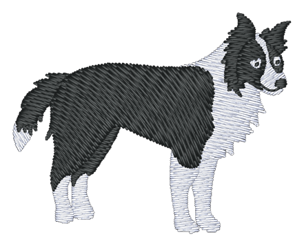 Border Collie Dog 200 Embroidered Icon