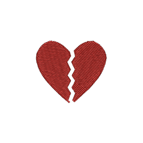 Broken Heart Embroidered Icon