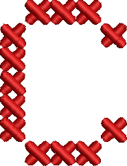 C Cross Stitch Red Embroidered Icon