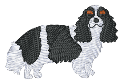 Cavalier King Charles Spaniel Dog Tricolor 200 Embroidered Icon