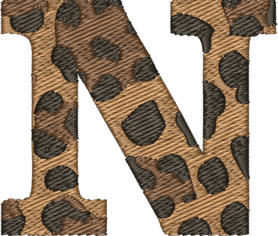 N Cheetah Embroidered Icon