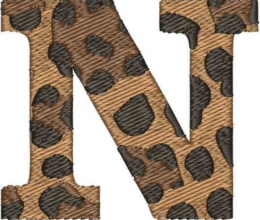 N Cheetah Embroidered Icon