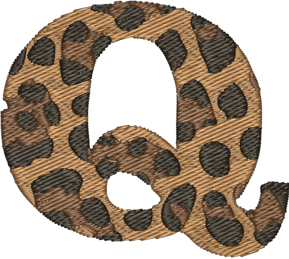 Q Cheetah Embroidered Icon