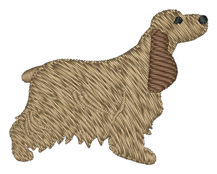 Cocker Spaniel Dog 200 Embroidered Icon