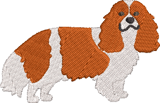 Cavalier King Charles Spaniel Embroidered Icon