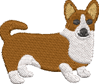 Corgi Embroidered Icon