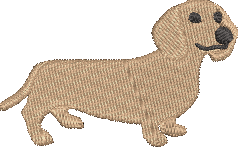 Daschund Embroidered Icon
