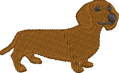 Dachsund Brown Embroidered Icon