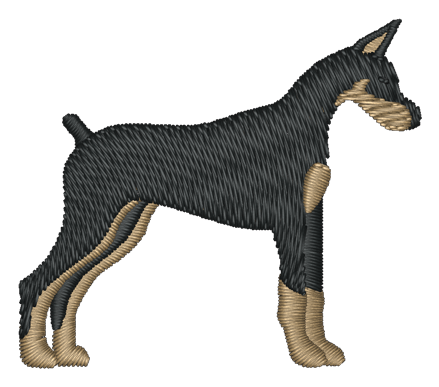 Doberman dog 200 Embroidered Icon