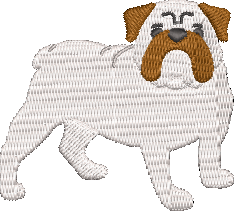 English Bulldog Embroidered Icon