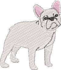 Frenchie Embroidered Icon