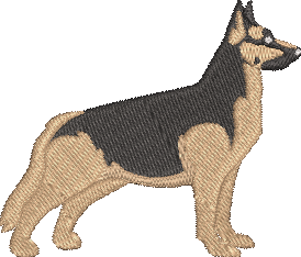 German Shepard Embroidered Icon