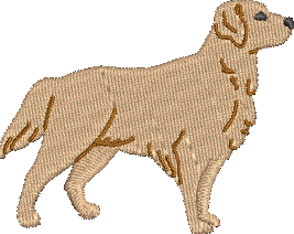 Golden Retriever Embroidered Icon