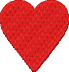 Heart Design Embroidered Icon