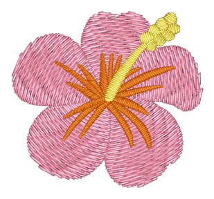 Hibiscus Embroidered Icon