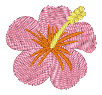 Hibiscus Embroidered Icon