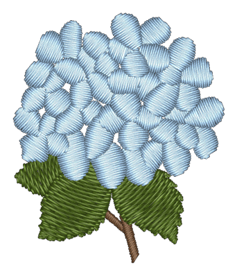 Hydrangea Embroidered Icon