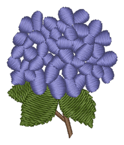Hydrangea Purple Embroidered Icon