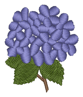 Hydrangea Purple Embroidered Icon