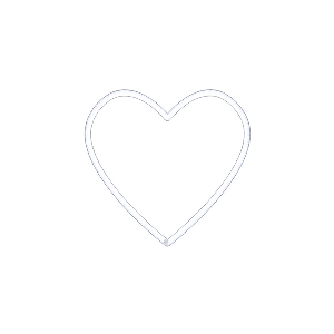 White Heart Outline Embroidered Icon