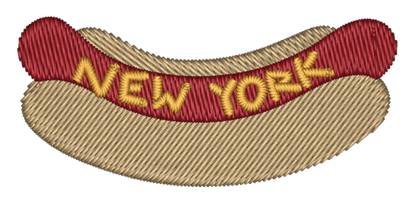 New York Hot Dog Embroidered Icon