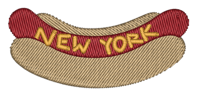 New York Hot Dog Embroidered Icon