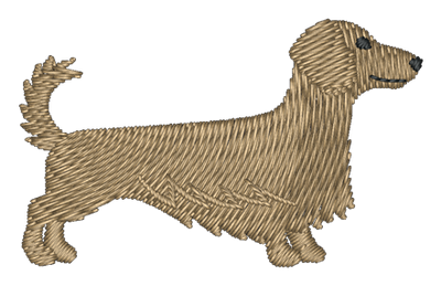 New Blonde LH Dachshund 200 Embroidered Icon