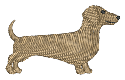 New Dachshund Blonde 200 Embroidered Icon